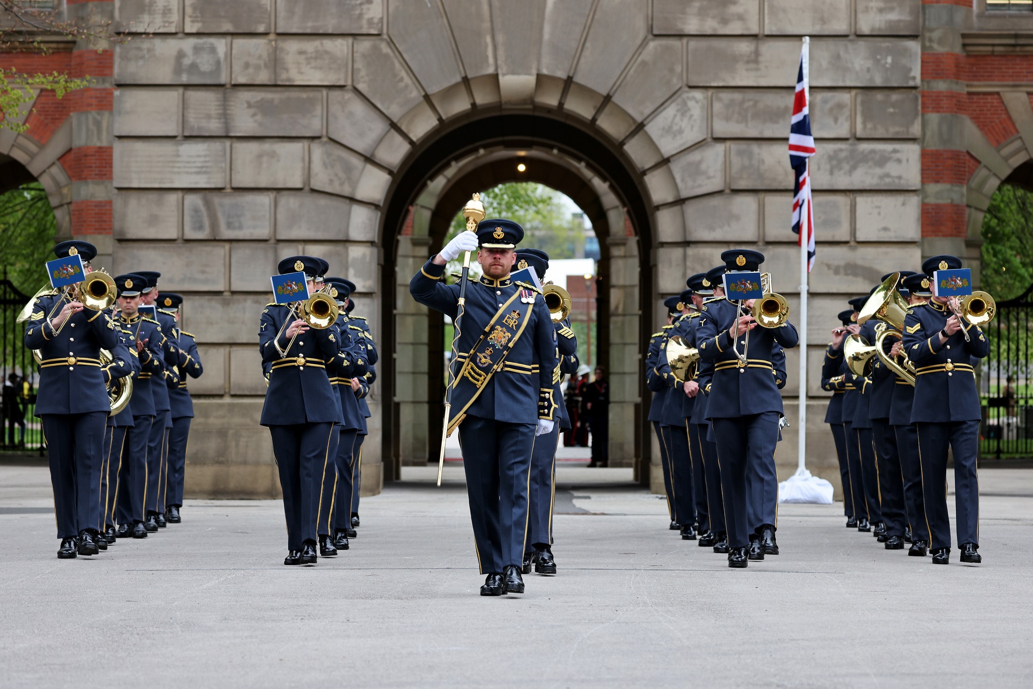 RAF band on parade.